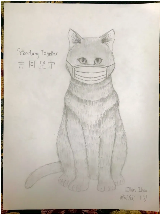 少年组 第三名:周可欣,11岁,《共同坚守》