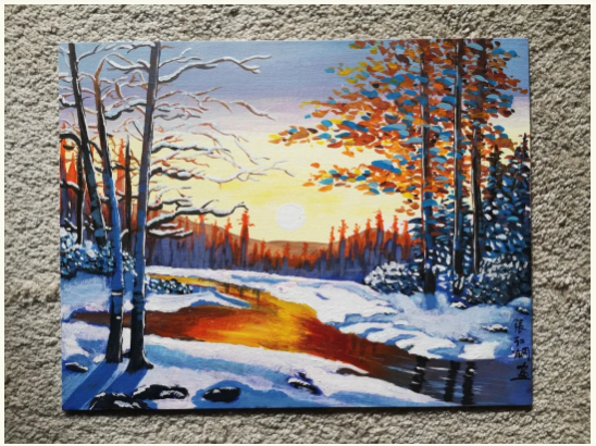 成人组 第二名:张红钢,《春归》