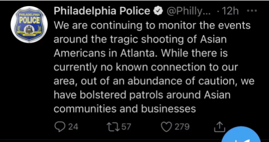 费城警察局推文